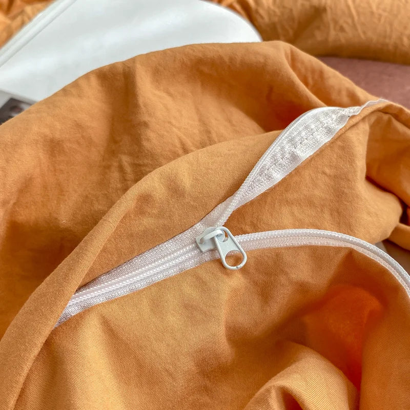 linen comforter cover set with Pillowcase & bed sheet