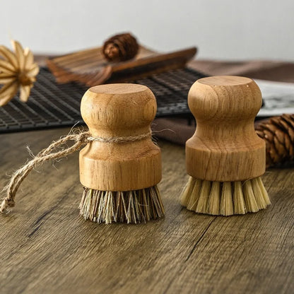 wooden dish brush set