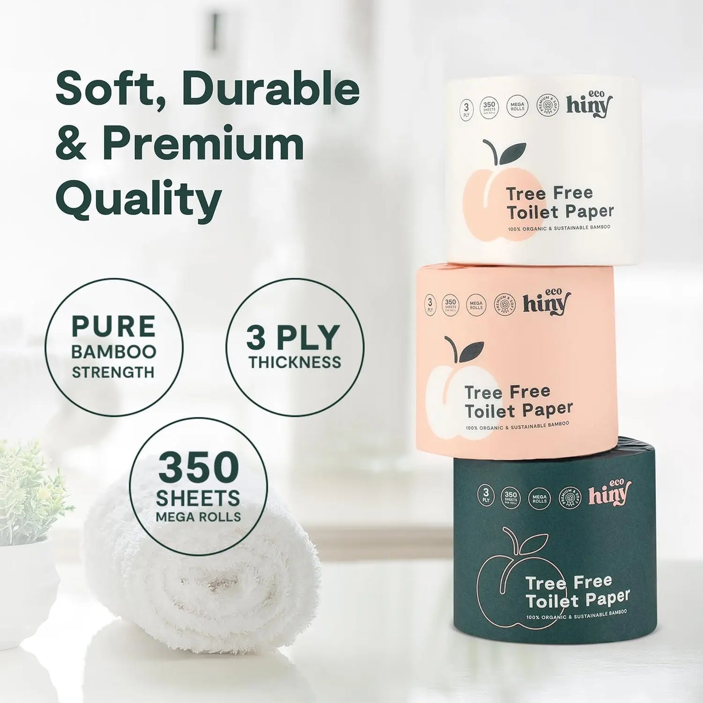 bamboo toilet paper / 12 mega rolls