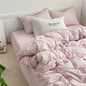 linen comforter cover set with Pillowcase & bed sheet