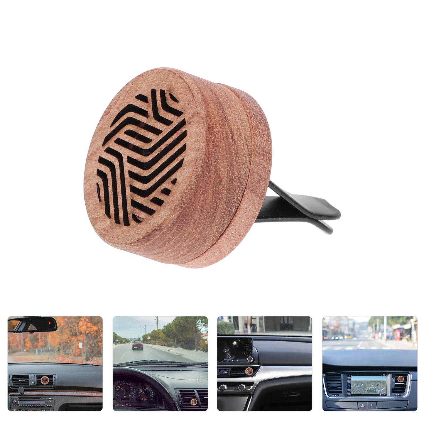 Wooden Design Natural Rosewood Car Aroma Diffuser Essential Oil Diffusers Decorative In Car Adornment Aromatherapy Scent Clips