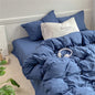 linen comforter cover set with Pillowcase & bed sheet