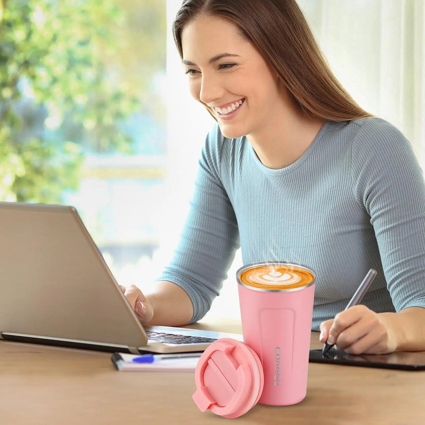 stainless steel coffee cup