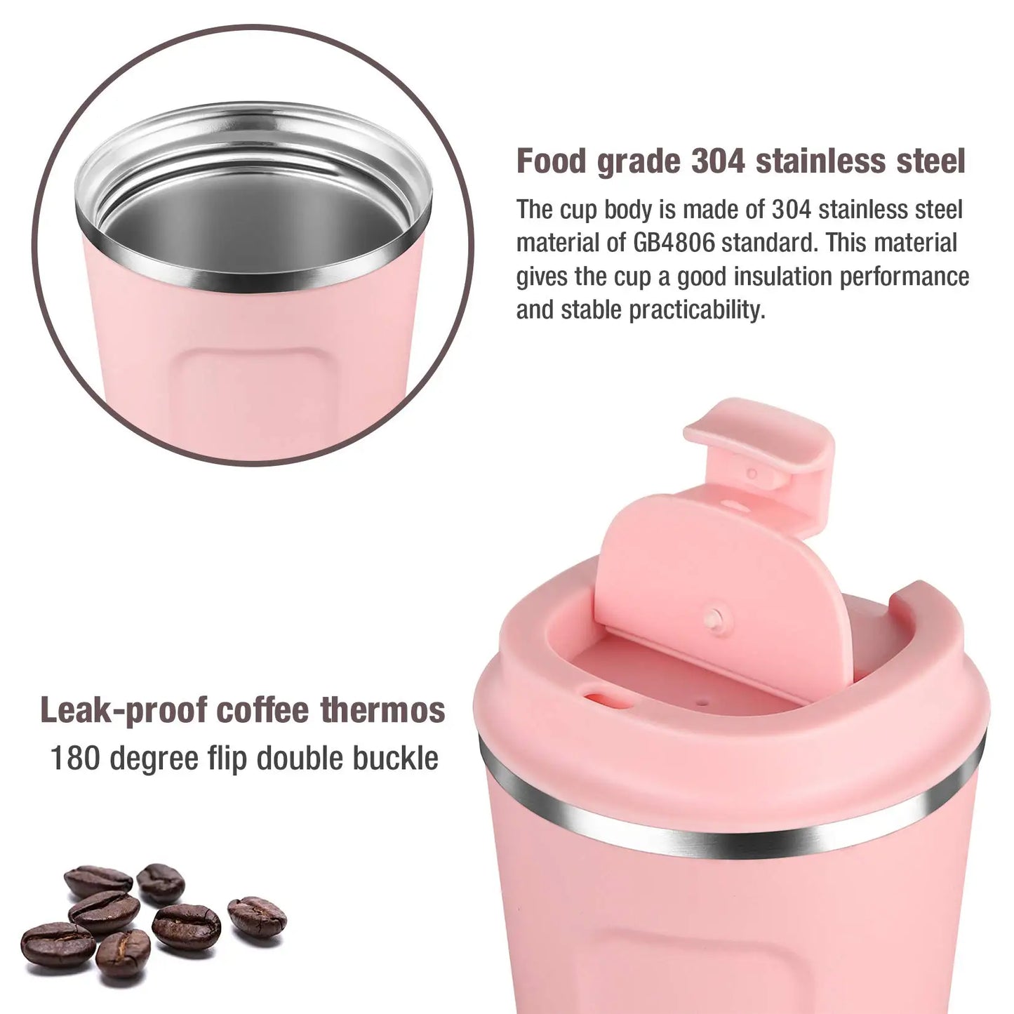 stainless steel coffee cup