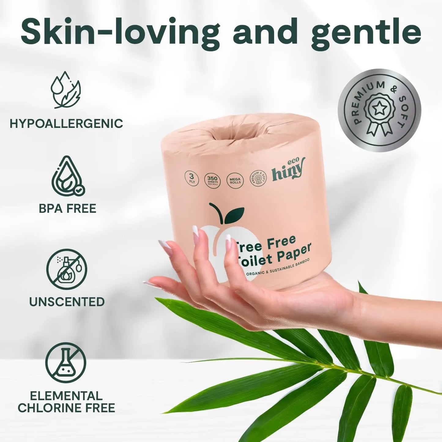 bamboo toilet paper / 12 mega rolls