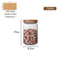 Large Sealed Food Storage Jar Kitchen Container with Wood Lid Spices Glass Clear Pasta Airtight Canister Organizer Bottles Set