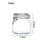 Glass storage jar with airtight clamp lid