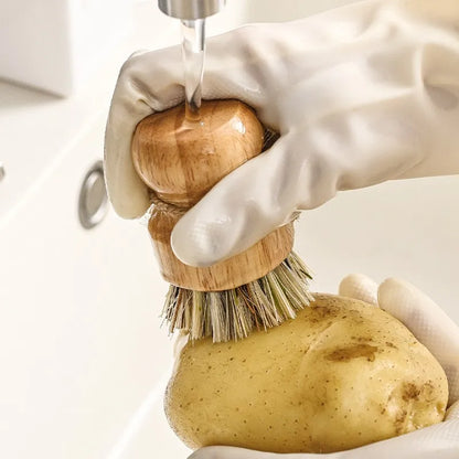 wooden dish brush set